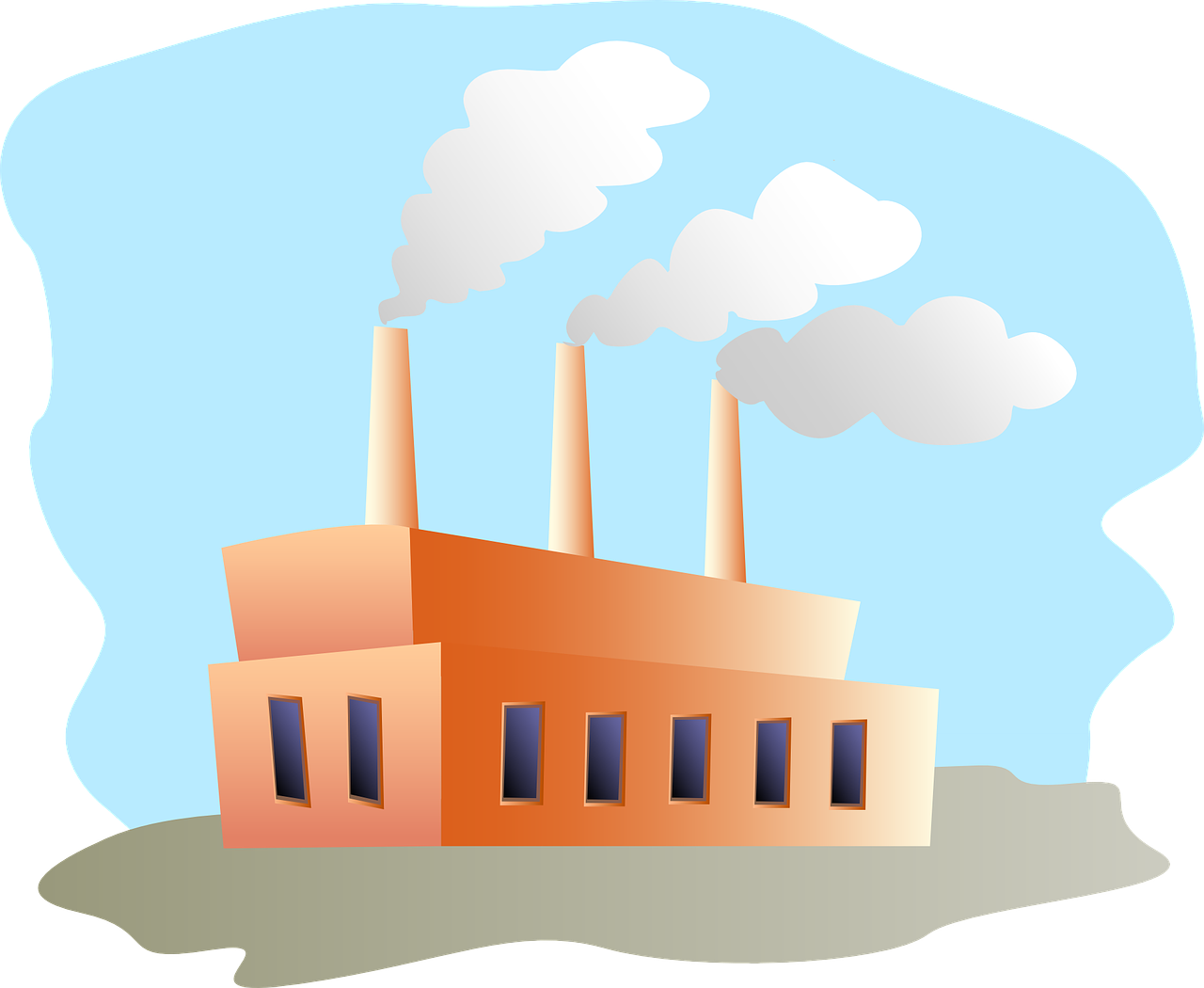 factory, chimney, smoke, environment, ISO14001