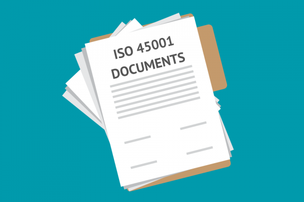 Document image with ISO45001 label to represent list of mandatory documents for ISO45001:2018