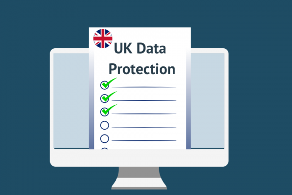 UK Data Protection checklist in computer screen